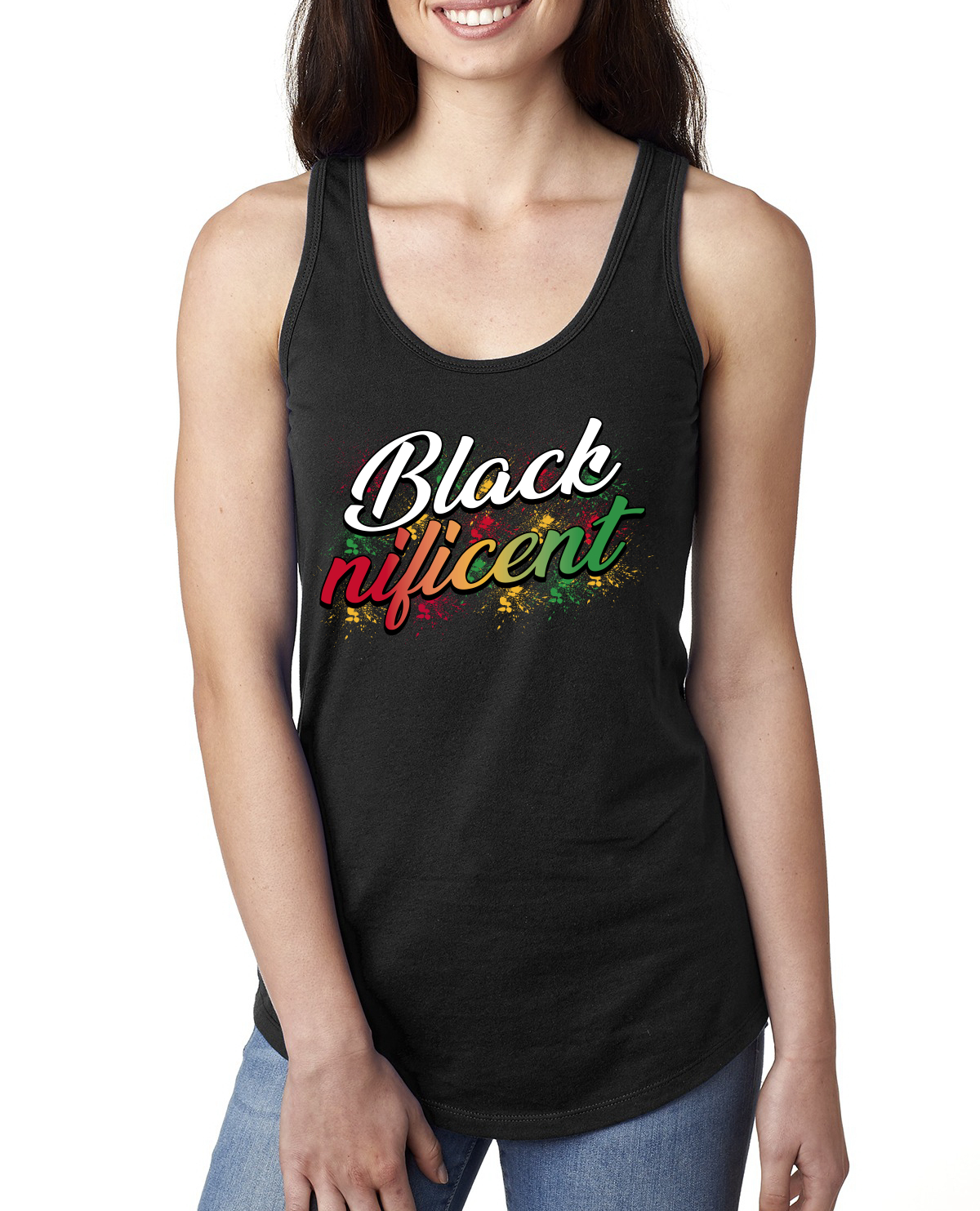 Camiseta sin mangas Black History Is My History African American Pride Damas Racerback - Imagen 7 de 10