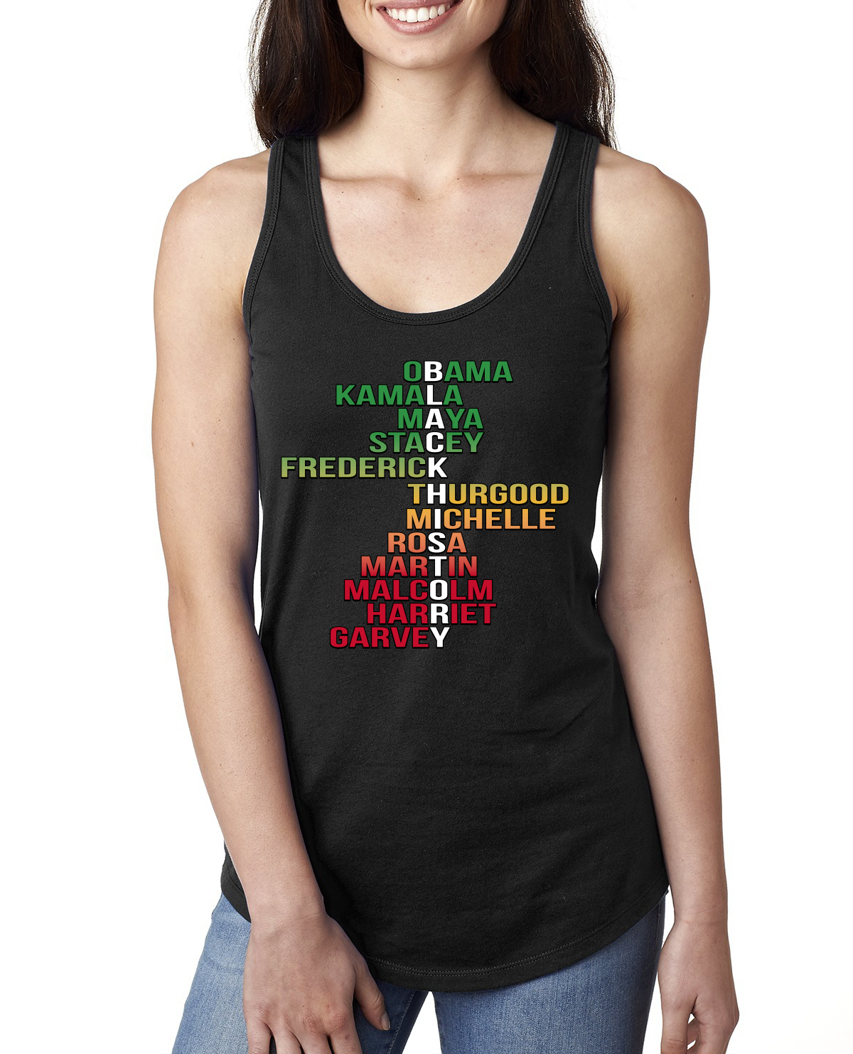 Camiseta sin mangas Black History Is My History African American Pride Damas Racerback - Imagen 8 de 10