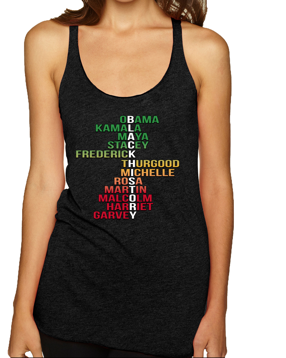Black History Is My History African American Pride Tri-Blend Racerback Tank Top - Picture 8 of 10