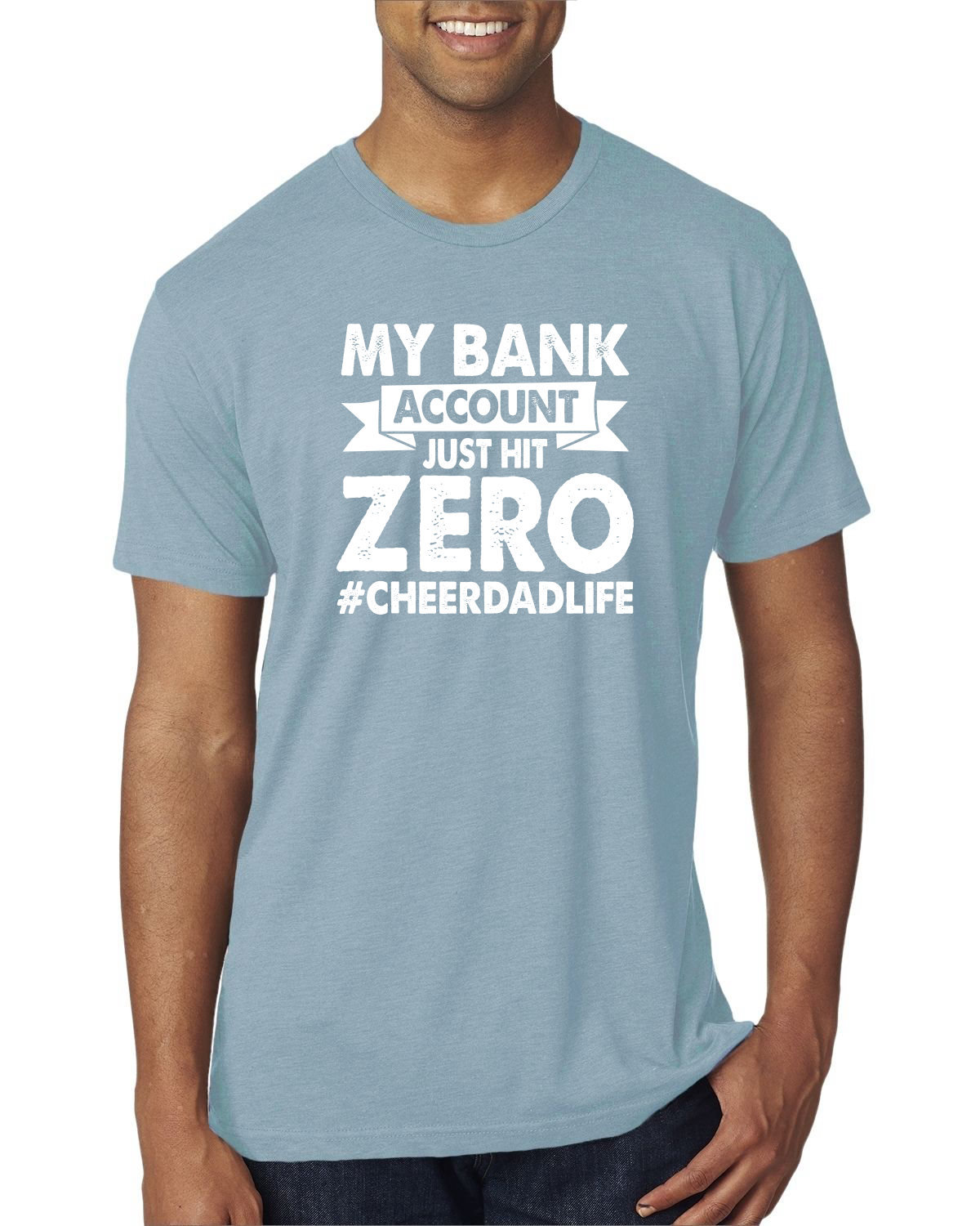 Camiseta Cheer Dad My Bank Account Just Hit Zero Humor Hombres Premium Tri Mezcla - Imagen 16 de 17