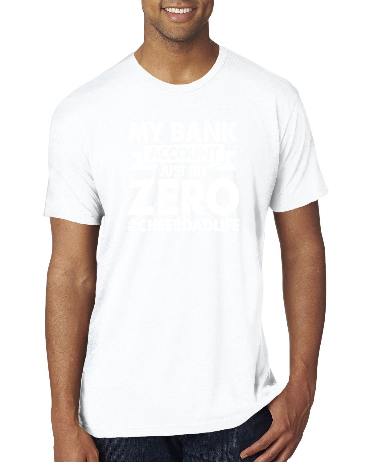 Camiseta Cheer Dad My Bank Account Just Hit Zero Humor Hombres Premium Tri Mezcla - Imagen 17 de 17