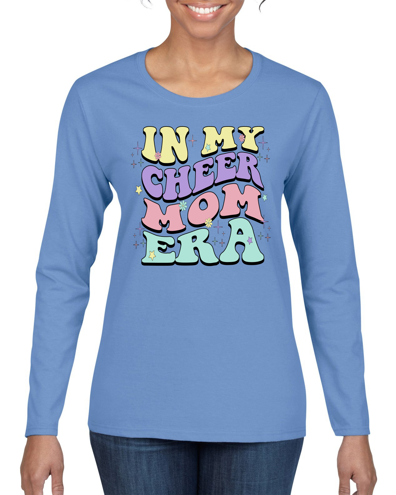 Camiseta Cheer Mom Era Mujeres Gráfica Mangas Largas - Imagen 8 de 8