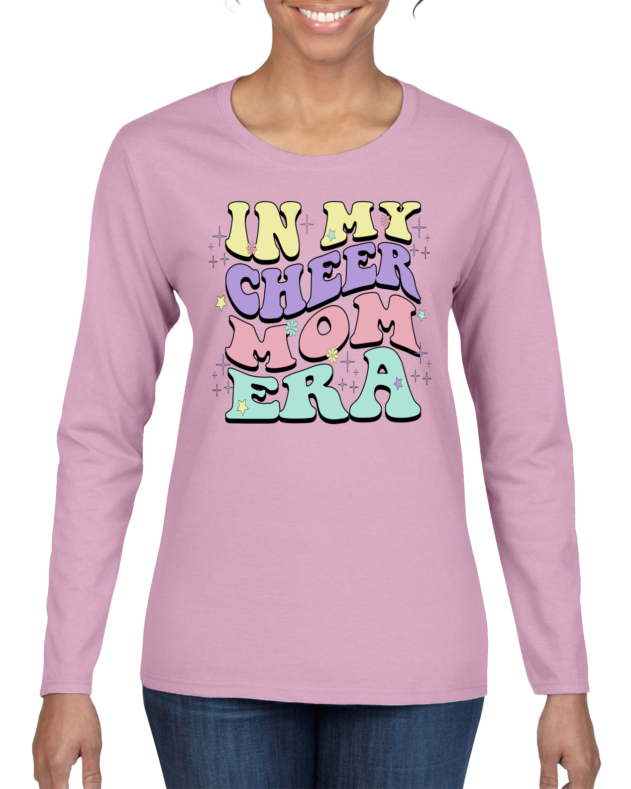 Camiseta Cheer Mom Era Mujeres Gráfica Mangas Largas - Imagen 5 de 8
