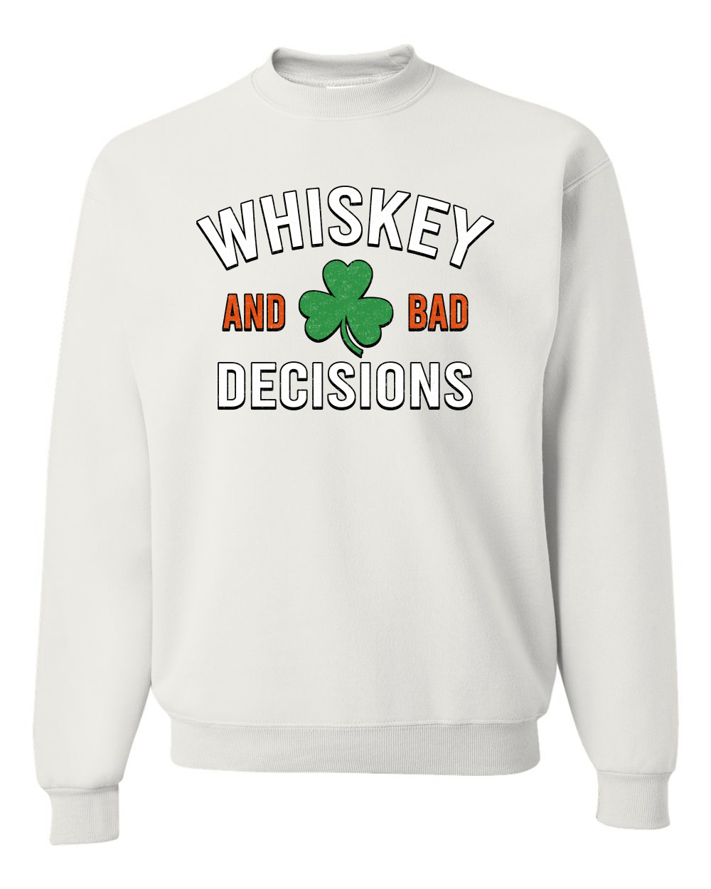 Sudadera Cuello Redondo Whiskey and Bad Decisions Trébol unisex - Imagen 6 de 6