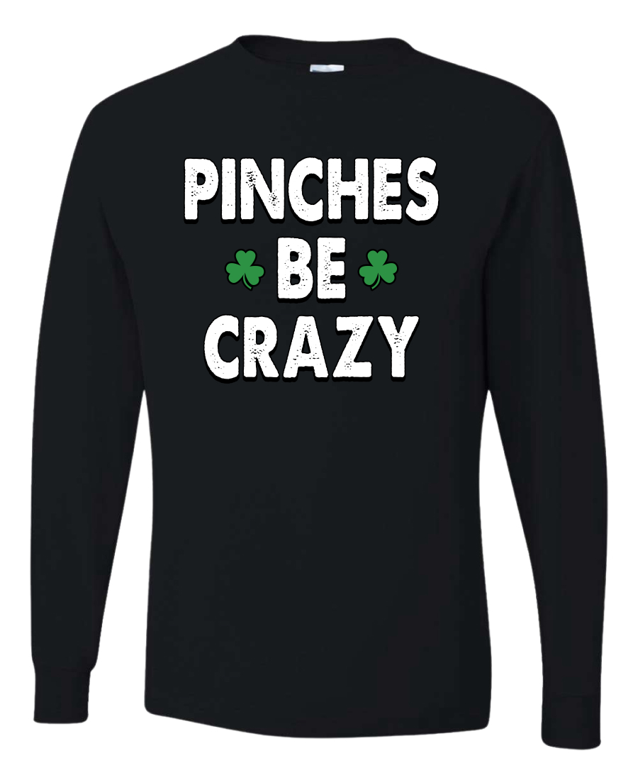 Pinches Be Crazy Clovers Mens Long Sleeve Shirt - Picture 2 of 6