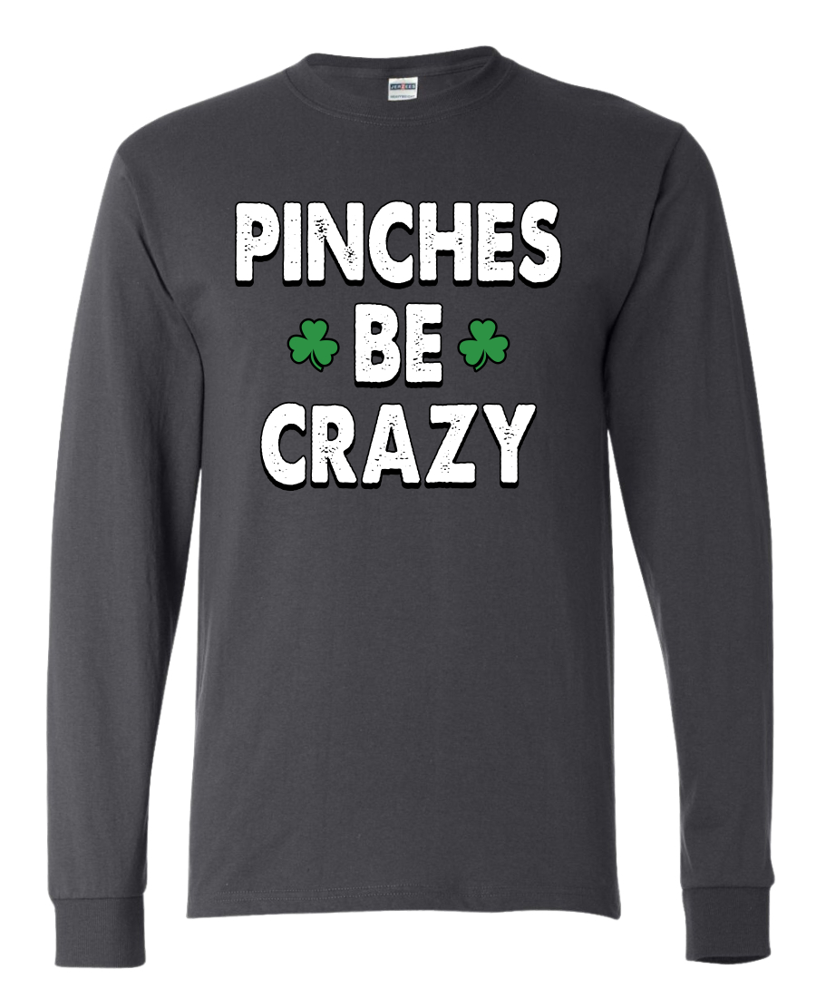 Pinches Be Crazy Clovers Mens Long Sleeve Shirt - Picture 3 of 6