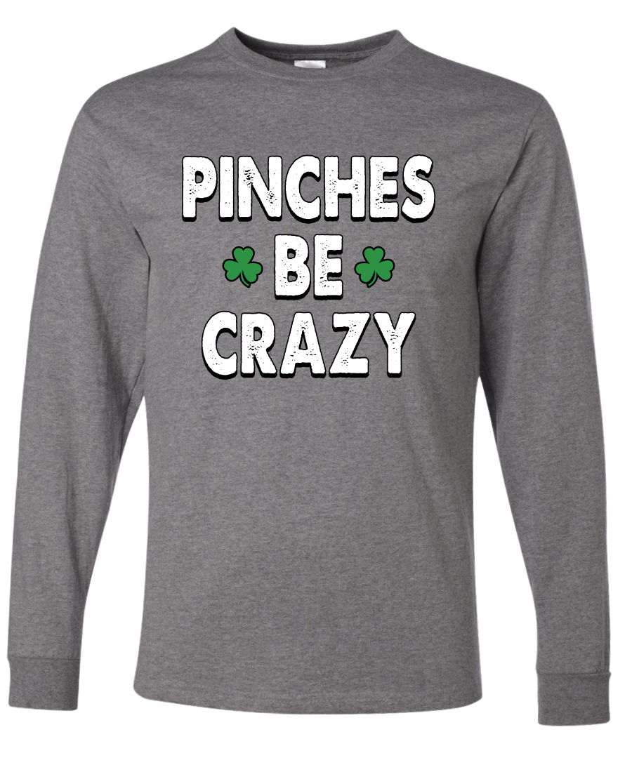 Pinches Be Crazy Clovers Mens Long Sleeve Shirt - Picture 4 of 6