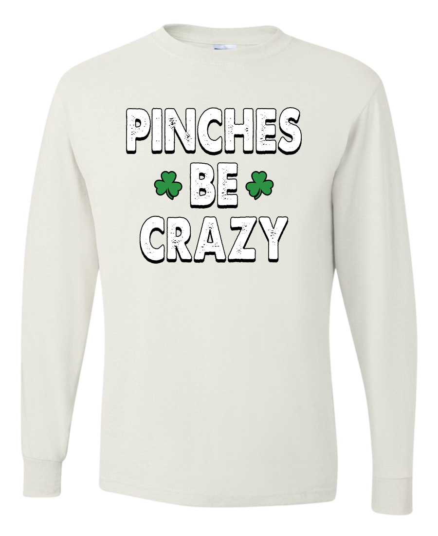 Pinches Be Crazy Clovers Mens Long Sleeve Shirt - Picture 6 of 6