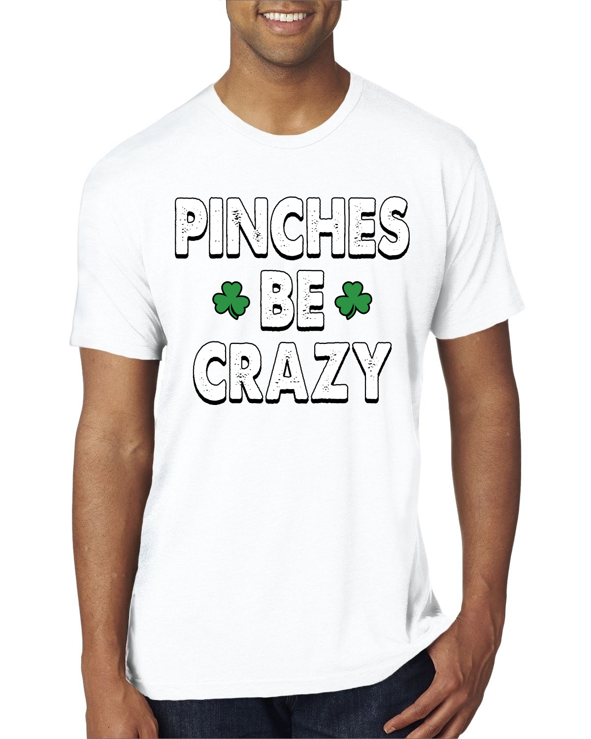 Pinches Be Crazy Clovers Mens Premium Tri Blend T-Shirt - Picture 4 of 4