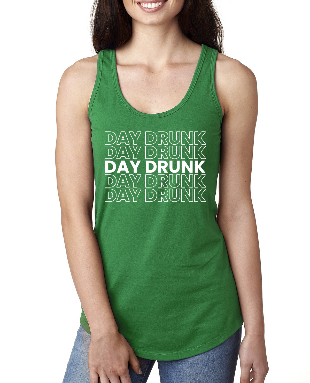 St.Patrick's Day Irish Pride Luck Collections Kelly Ladies Racerback Tank Top - Picture 4 of 13