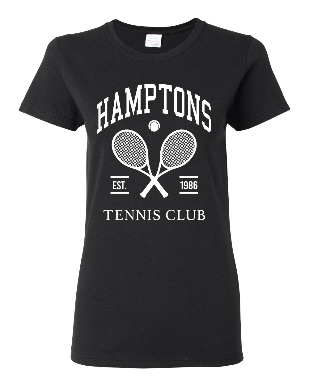 Grafik-T-Shirt Hamptons Tennis Club Est 1986 Sport Damen - Bild 3 von 8