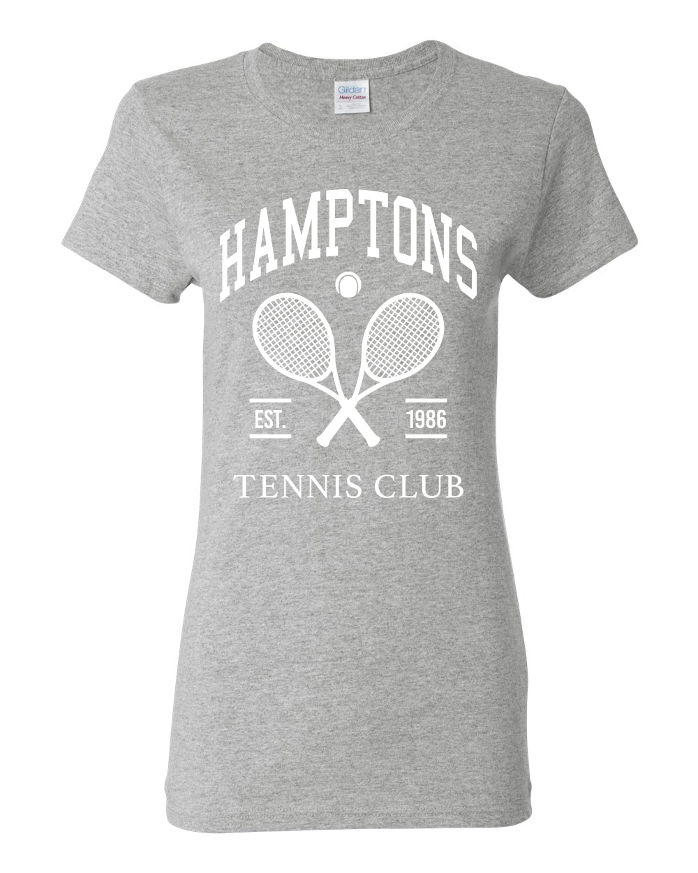 Grafik-T-Shirt Hamptons Tennis Club Est 1986 Sport Damen - Bild 4 von 8