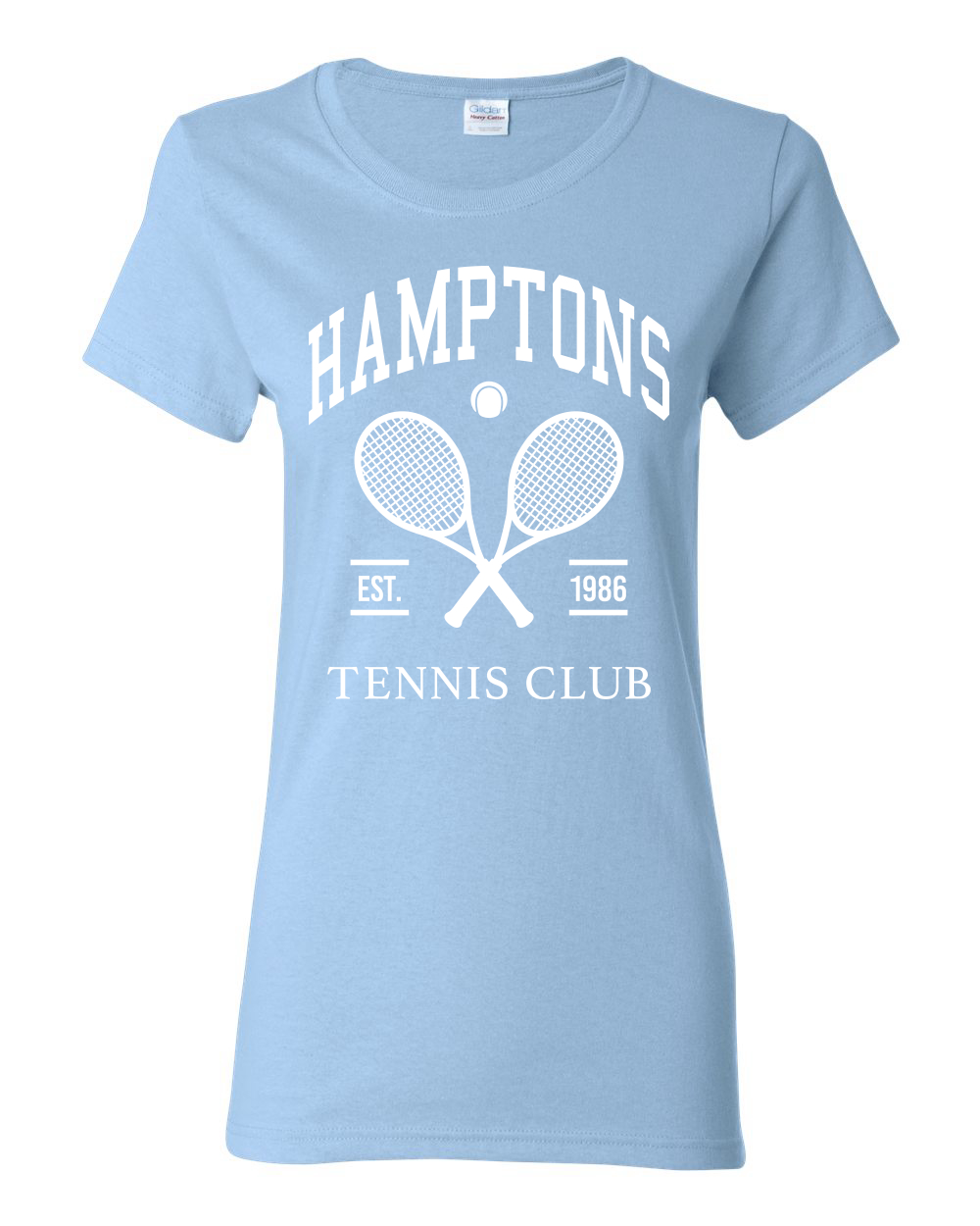 Grafik-T-Shirt Hamptons Tennis Club Est 1986 Sport Damen - Bild 8 von 8