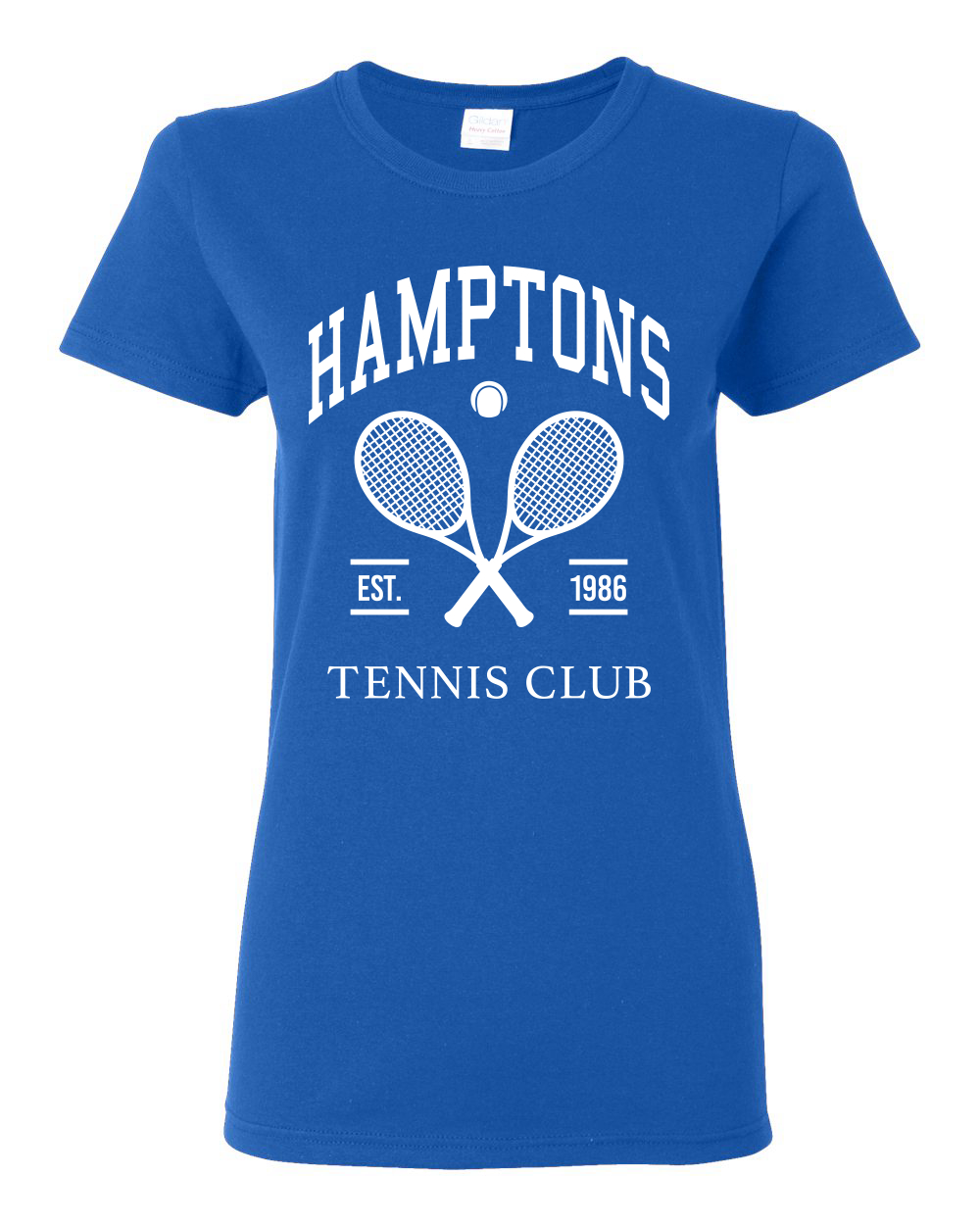Grafik-T-Shirt Hamptons Tennis Club Est 1986 Sport Damen - Bild 7 von 8