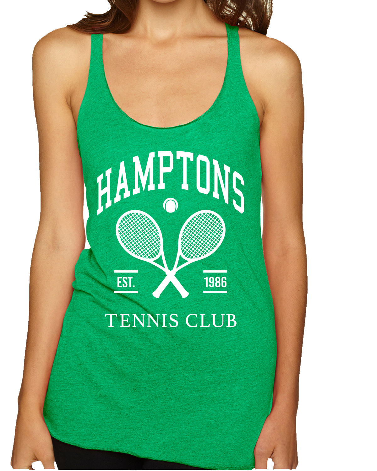 Hamptons Tennis Club Est 1986 Sport Tri-Blend Racerback Tank Top - Bild 3 von 3