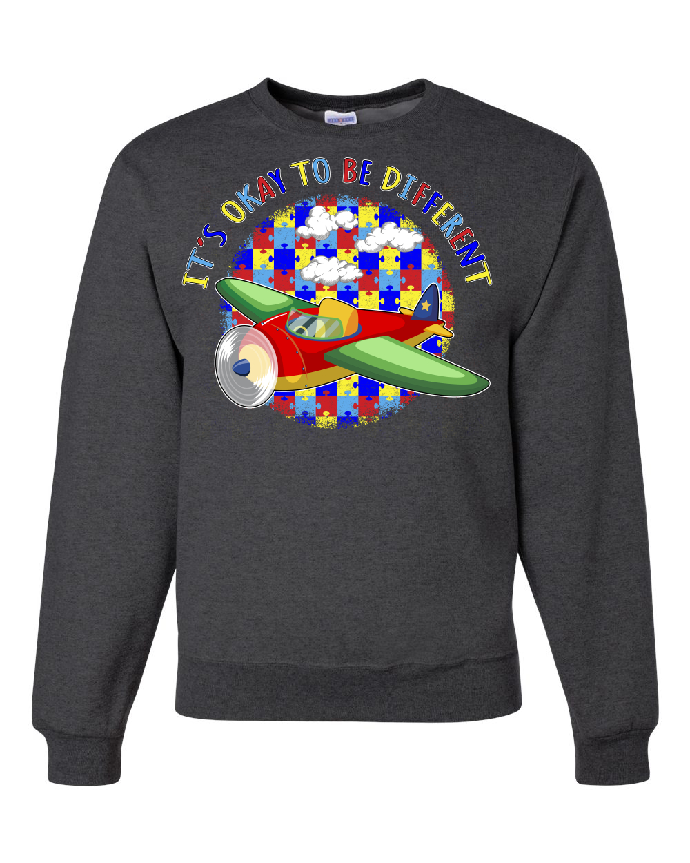 Its Okay to Be Different | Plane Autism Awarness Unisex Crewneck Sweatshirt - Picture 7 of 23