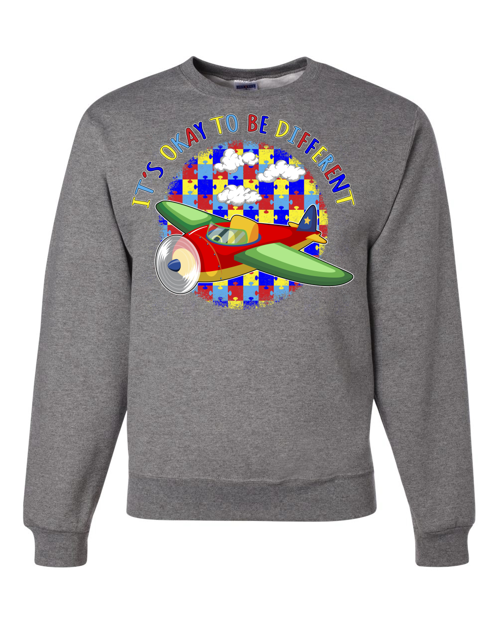 Its Okay to Be Different | Plane Autism Awarness Unisex Crewneck Sweatshirt - Picture 8 of 23