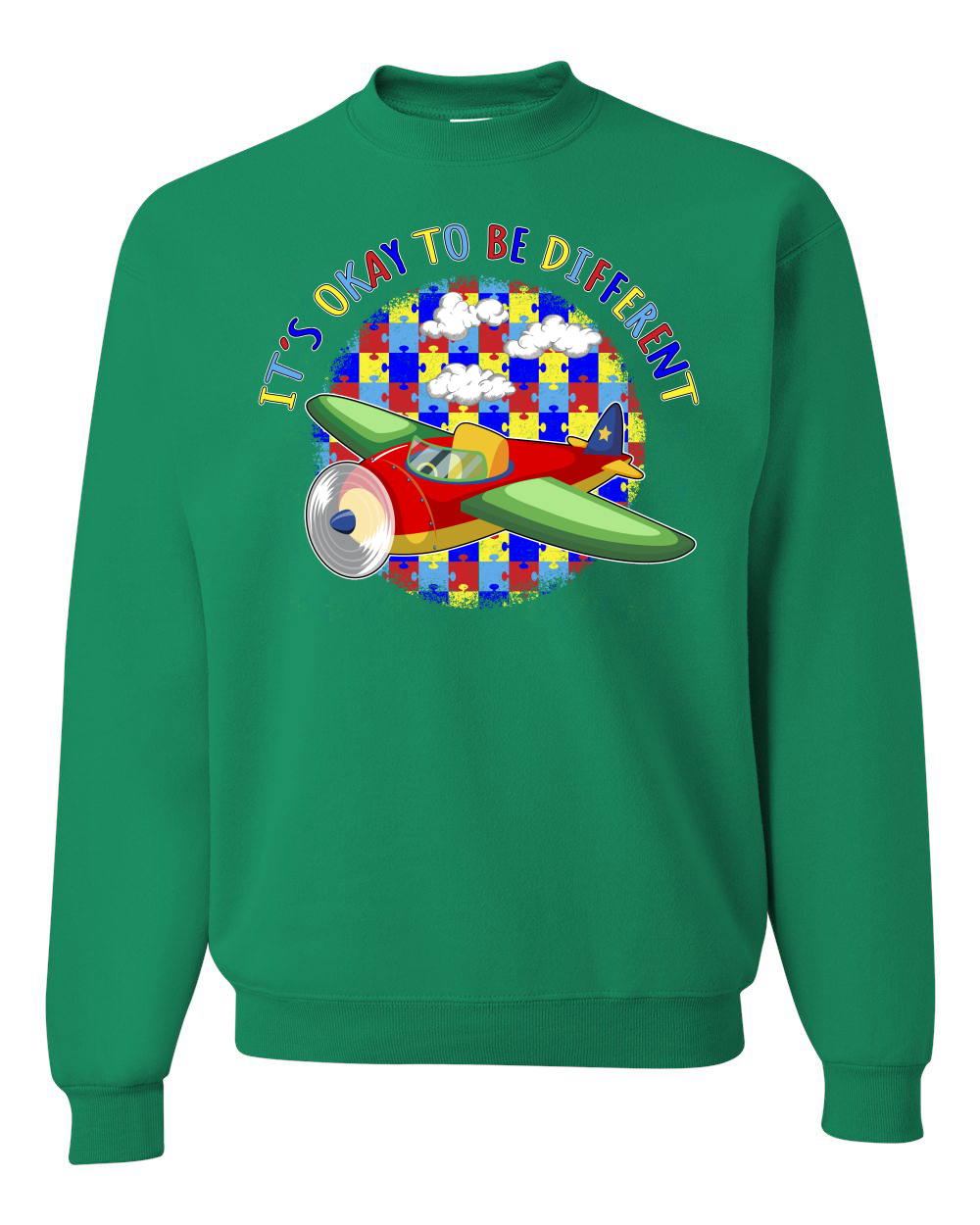 Its Okay to Be Different | Plane Autism Awarness Unisex Crewneck Sweatshirt - Picture 9 of 23
