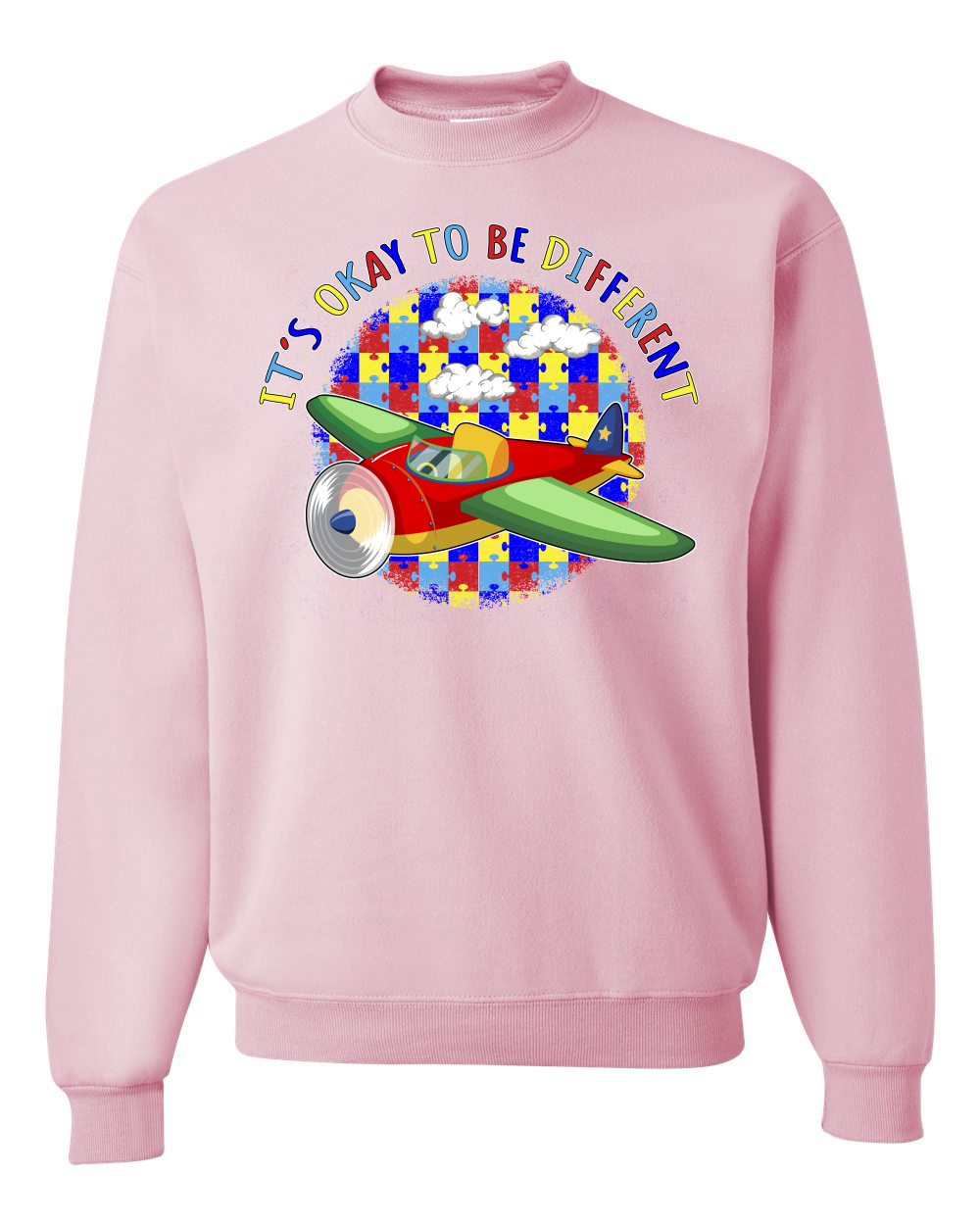 Its Okay to Be Different | Plane Autism Awarness Unisex Crewneck Sweatshirt - Picture 10 of 23
