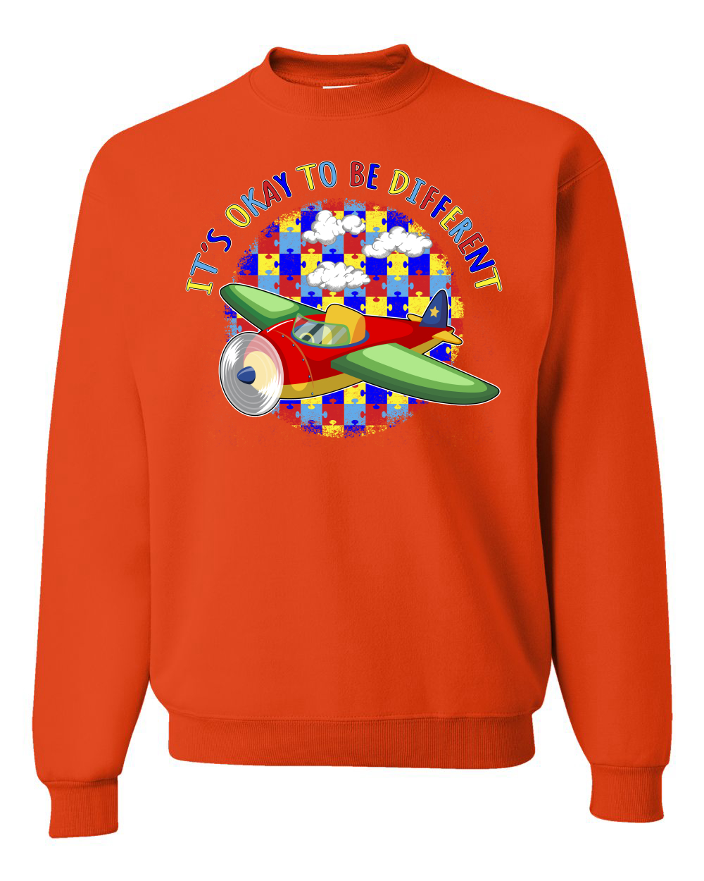 Its Okay to Be Different | Plane Autism Awarness Unisex Crewneck Sweatshirt - Picture 14 of 23