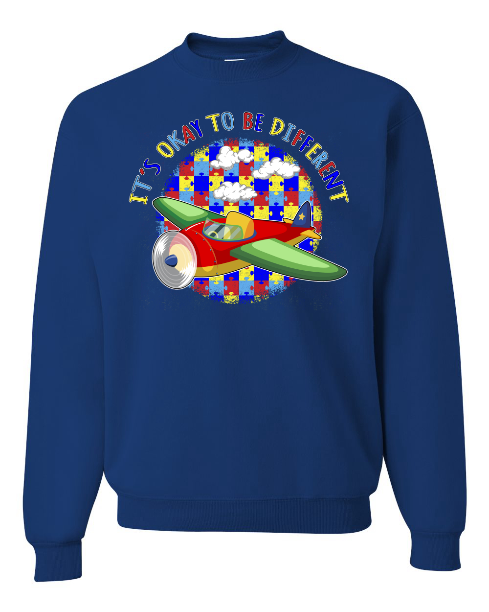 Its Okay to Be Different | Plane Autism Awarness Unisex Crewneck Sweatshirt - Picture 17 of 23