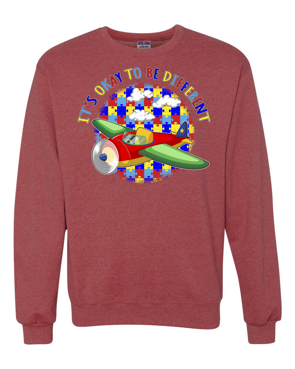 Its Okay to Be Different | Plane Autism Awarness Unisex Crewneck Sweatshirt - Picture 20 of 23