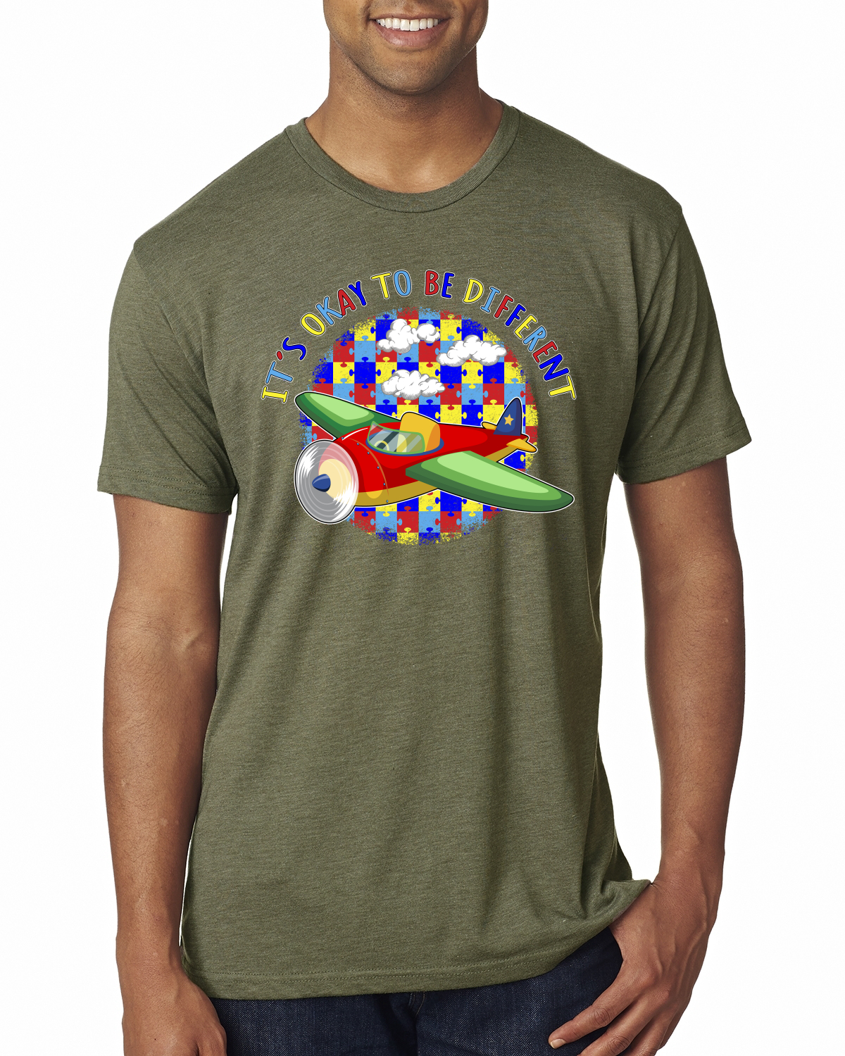 Its Okay to Be Different | Plane Autism Awarness Herren Premium Tri Mischung T-Shirt - Bild 12 von 17