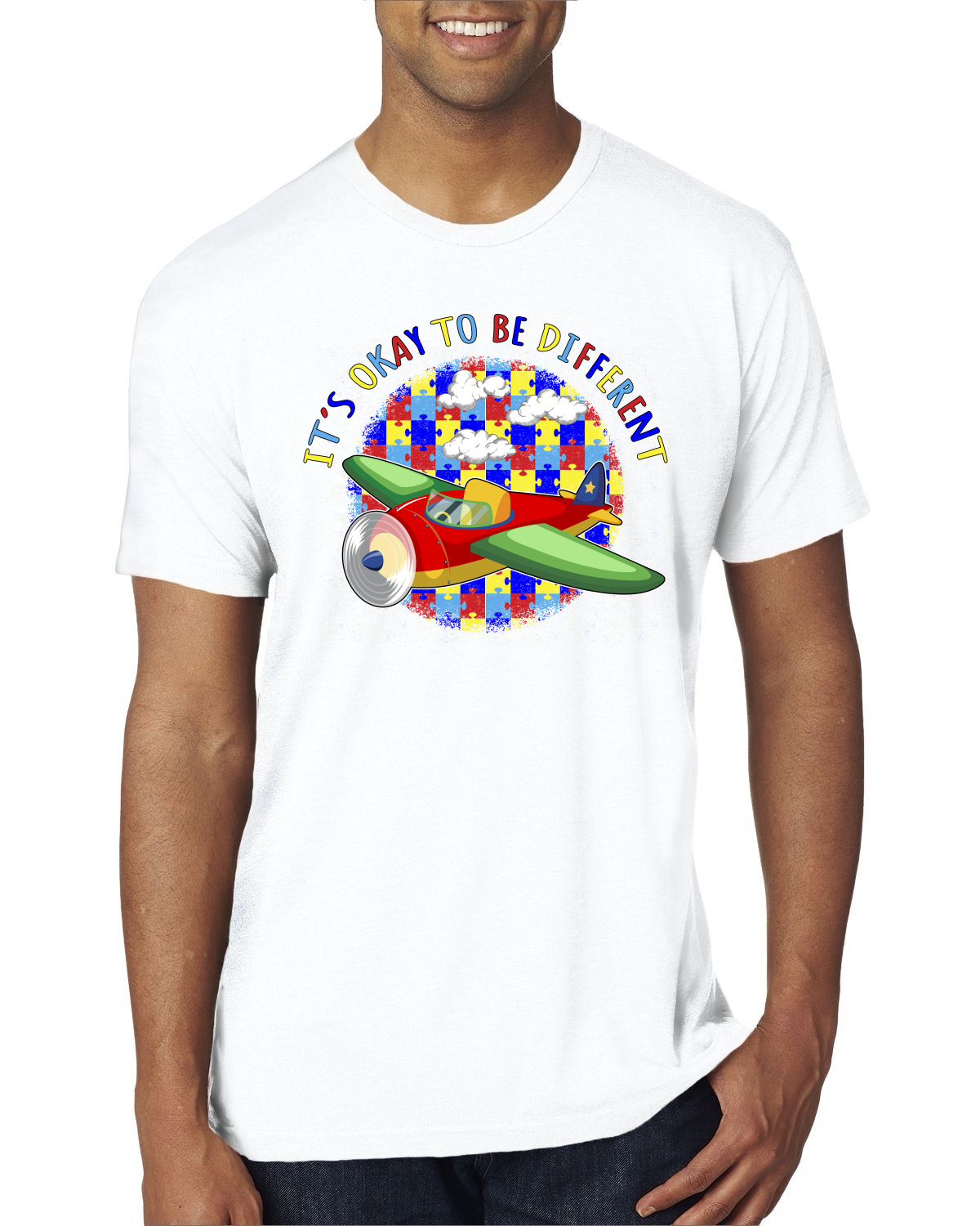 Its Okay to Be Different | Plane Autism Awarness Herren Premium Tri Mischung T-Shirt - Bild 17 von 17