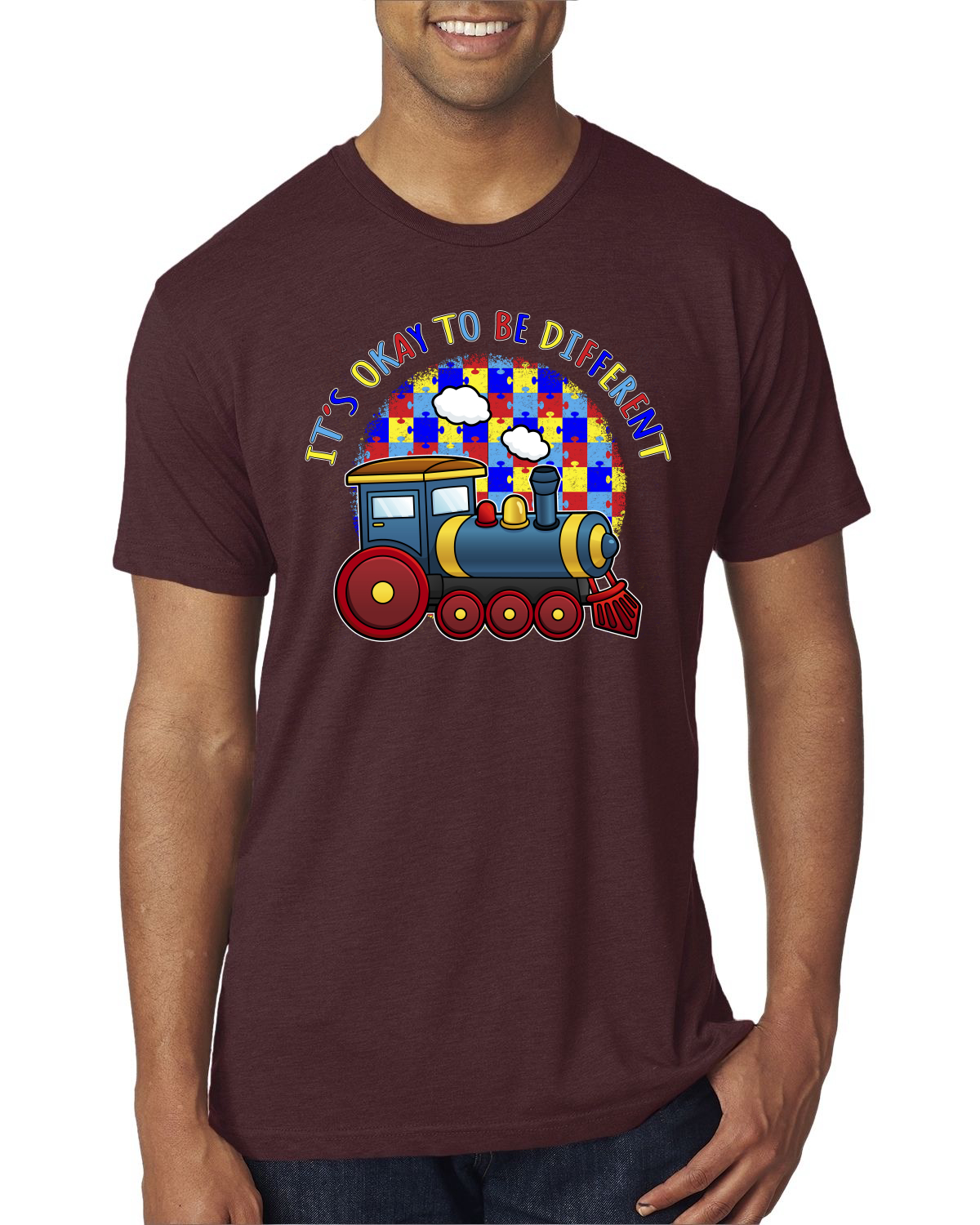 Its Okay to Be Different | Train Autism Awarness Herren Premium Tri Mischung T-Shirt - Bild 13 von 17