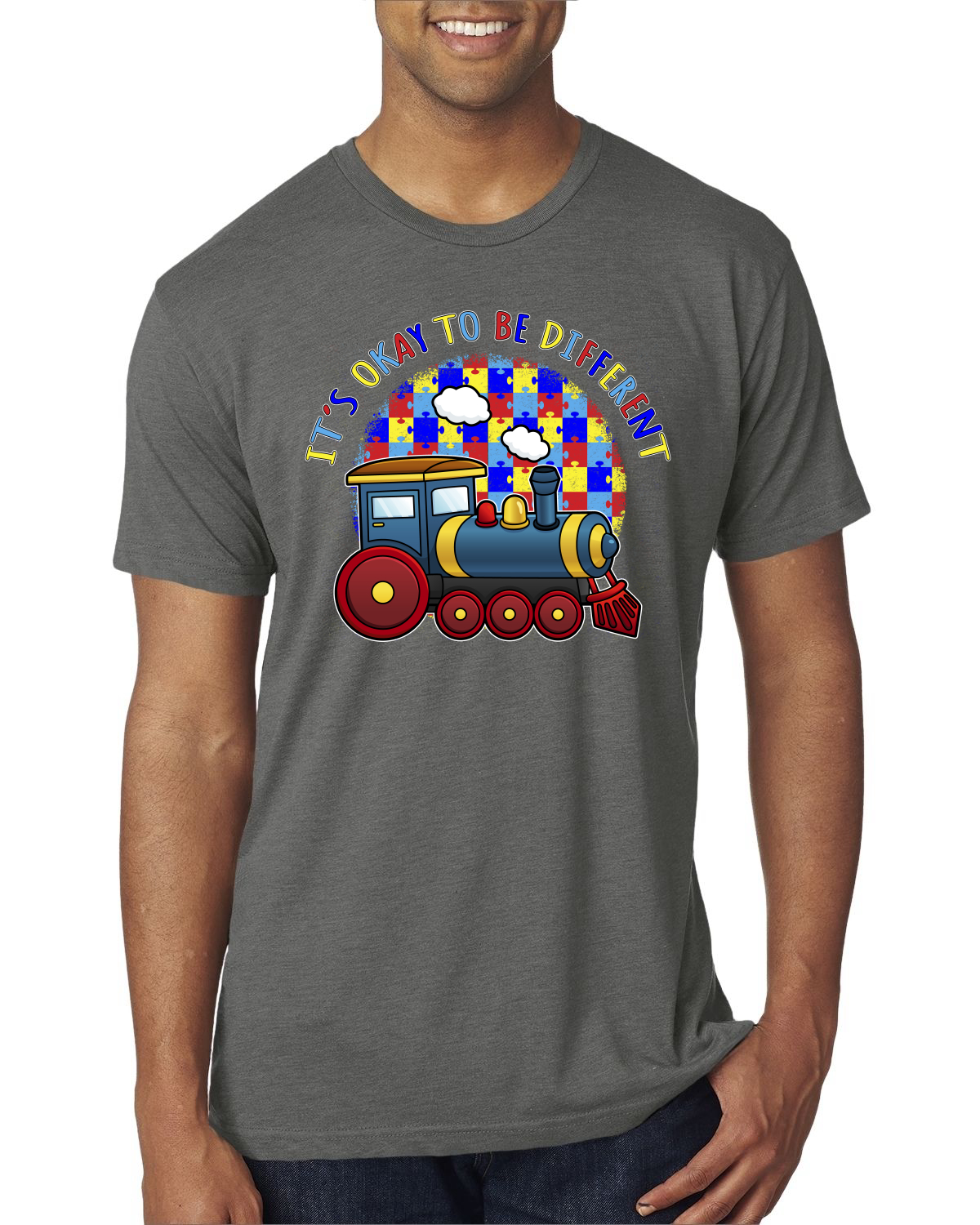 Its Okay to Be Different | Train Autism Awarness Herren Premium Tri Mischung T-Shirt - Bild 15 von 17
