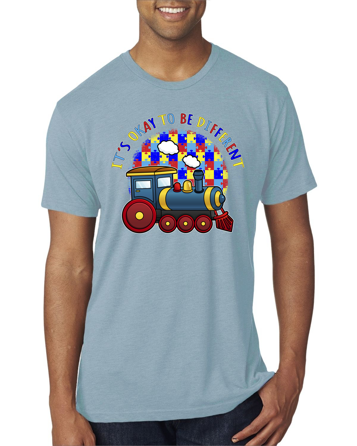 Its Okay to Be Different | Train Autism Awarness Herren Premium Tri Mischung T-Shirt - Bild 16 von 17