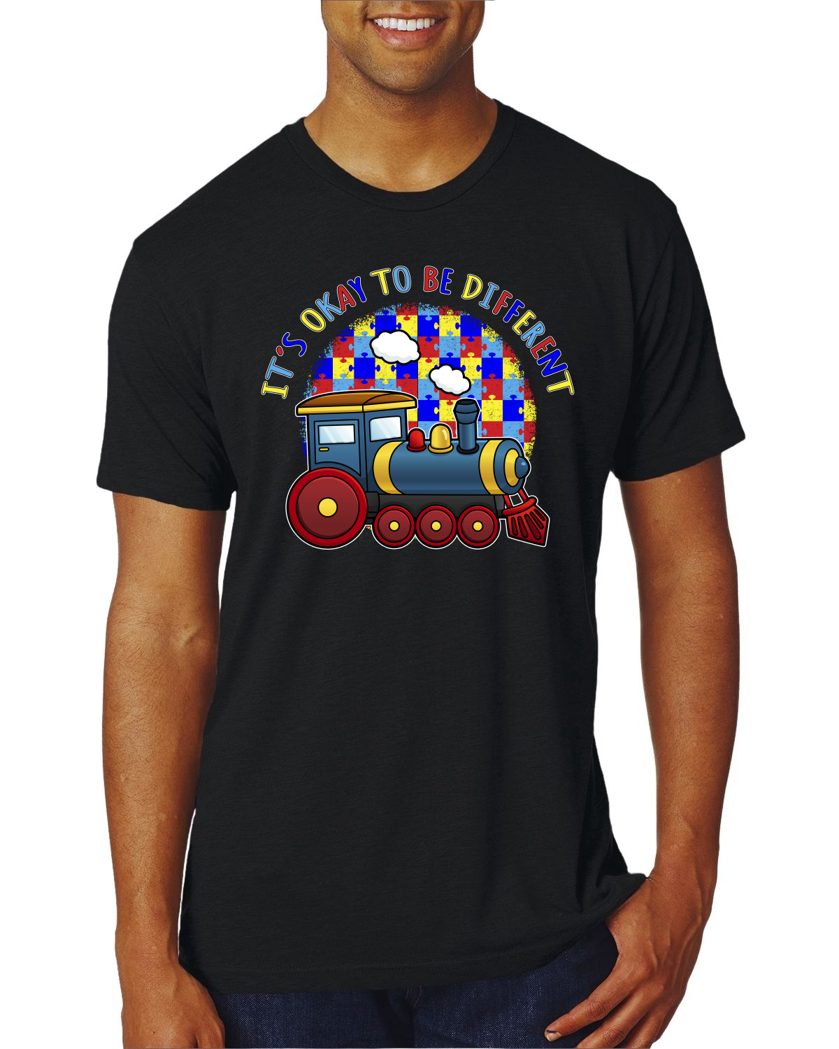 Its Okay to Be Different | Train Autism Awarness Herren Premium Tri Mischung T-Shirt - Bild 14 von 17