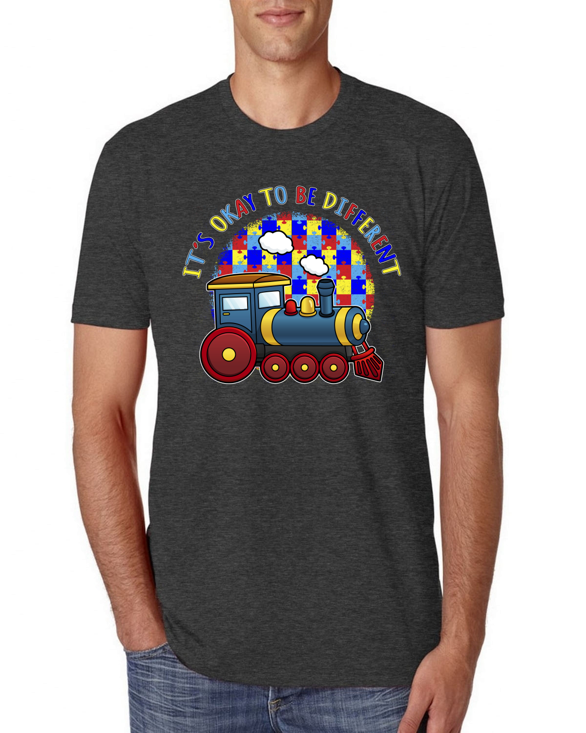 Its Okay to Be Different | Train Autism Awarness Herren Premium Tri Mischung T-Shirt - Bild 7 von 17