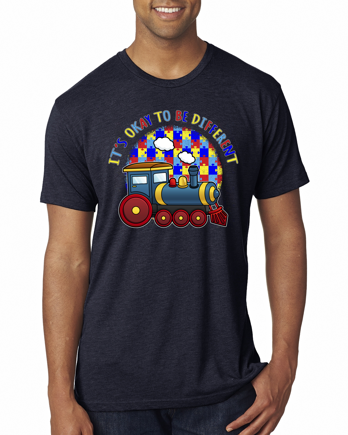 Its Okay to Be Different | Train Autism Awarness Herren Premium Tri Mischung T-Shirt - Bild 8 von 17
