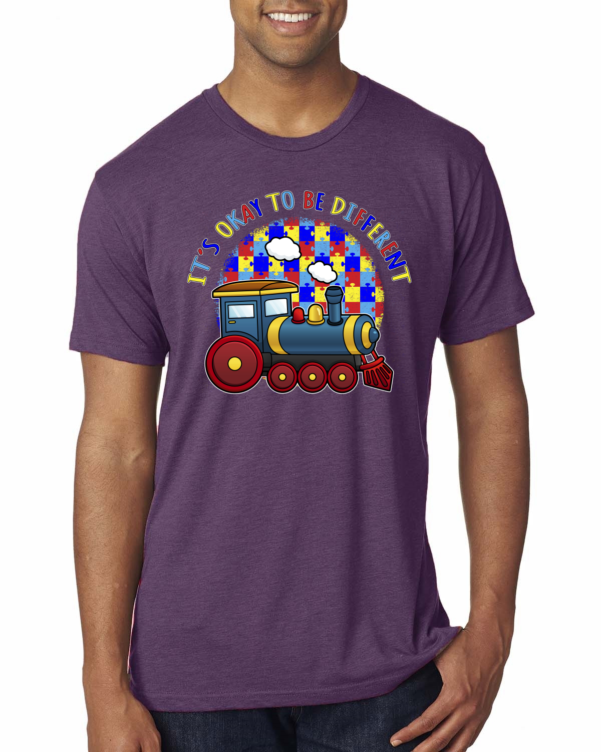 Its Okay to Be Different | Train Autism Awarness Herren Premium Tri Mischung T-Shirt - Bild 9 von 17