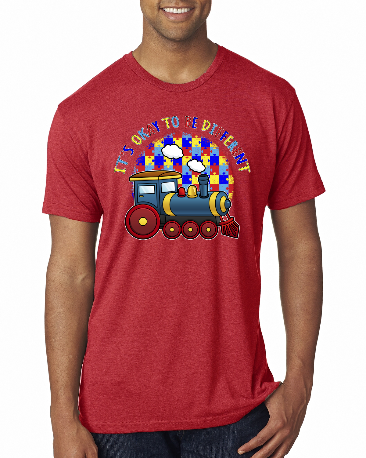 Its Okay to Be Different | Train Autism Awarness Herren Premium Tri Mischung T-Shirt - Bild 10 von 17