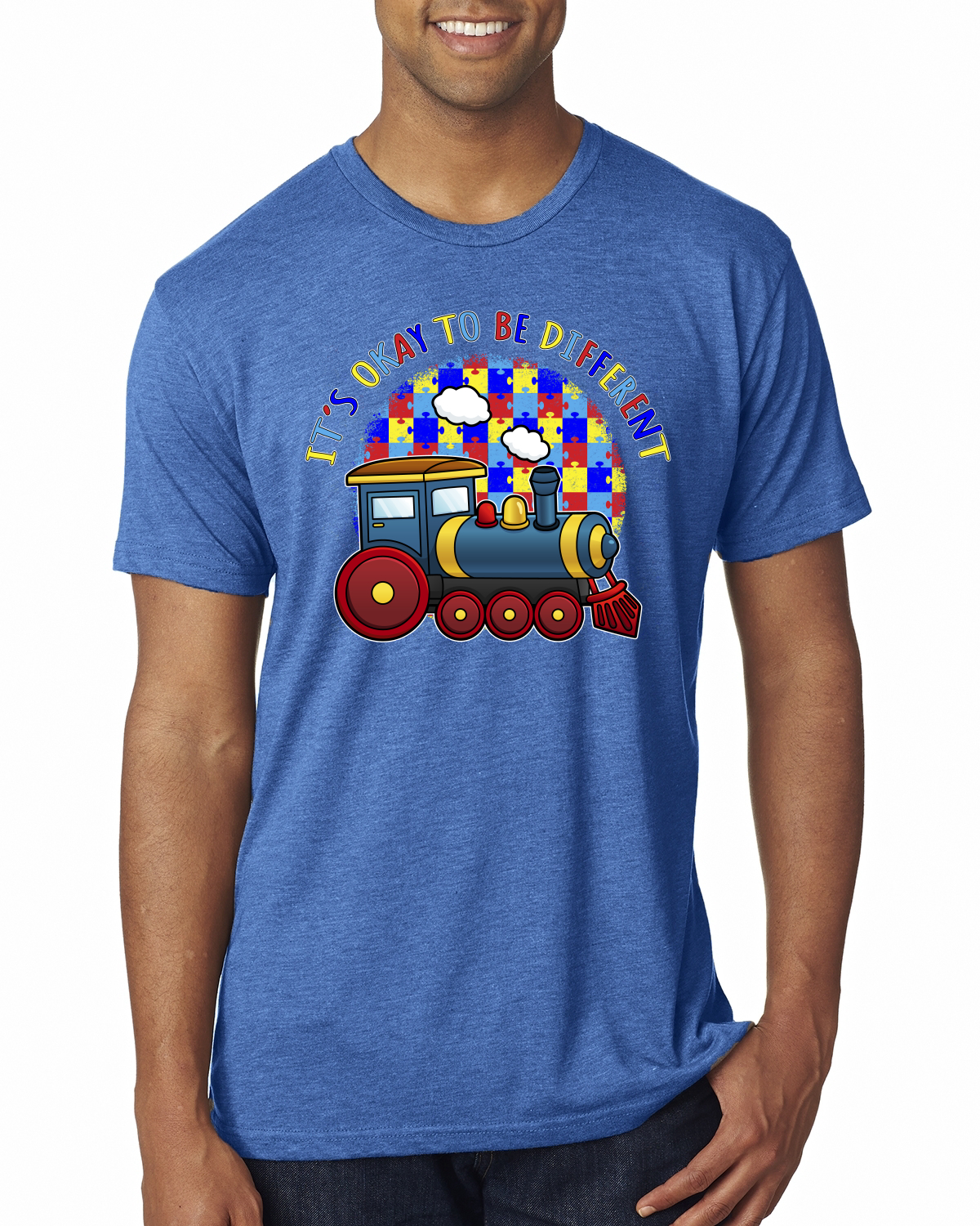 Its Okay to Be Different | Train Autism Awarness Herren Premium Tri Mischung T-Shirt - Bild 11 von 17
