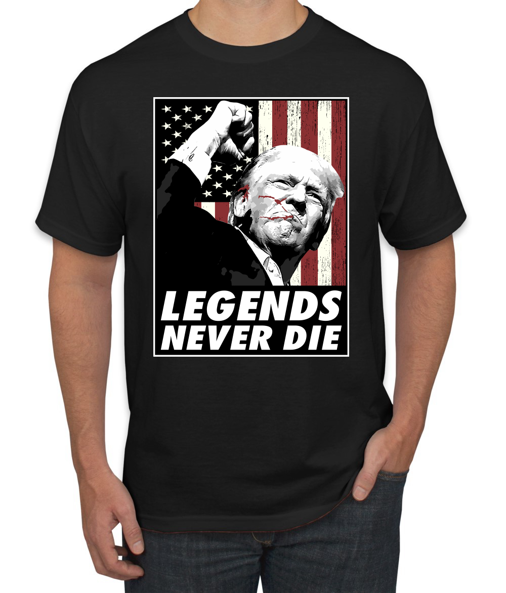 Camiseta para hombre Legends Never Die Trump Shot 2024 Election - Imagen 3 de 9