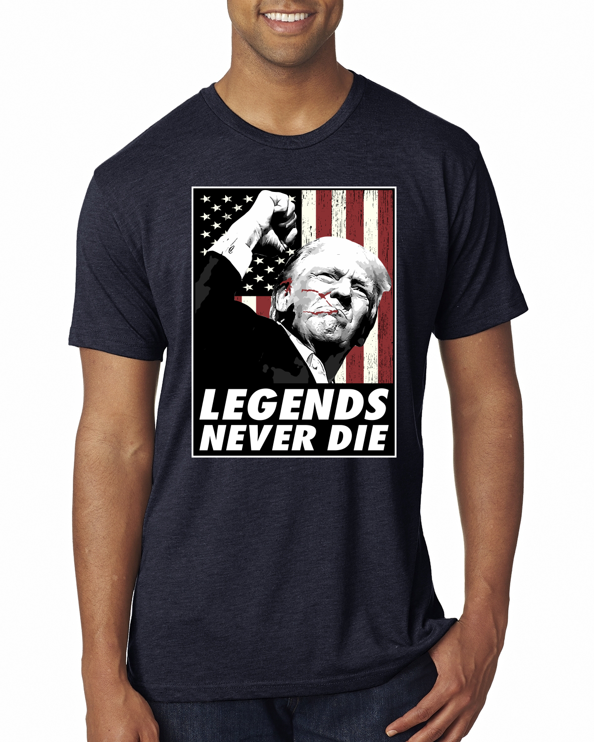 Legends Never Die Trump Shot 2024 Election Mens Premium T-Shirt - Picture 5 of 7