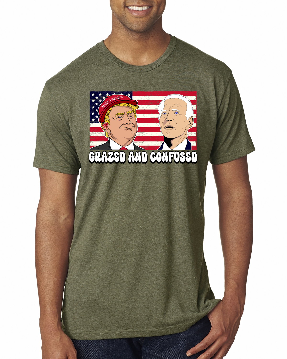 Grazed and Confused Trump Biden Funny Dazed Movie Mens Premium T-Shirt - Bild 8 von 8