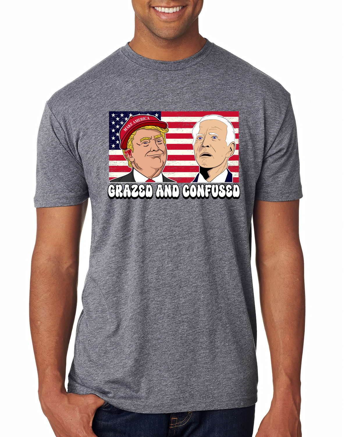 Grazed and Confused Trump Biden Funny Dazed Movie Mens Premium T-Shirt - Bild 3 von 8