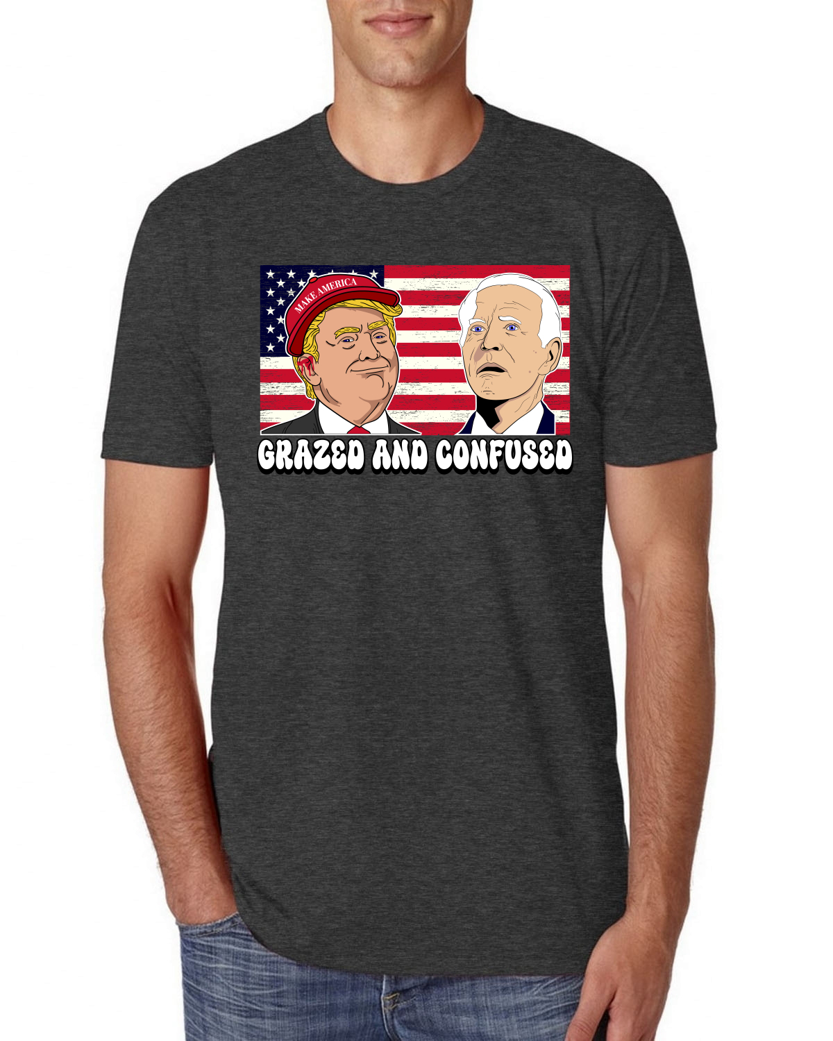 Grazed and Confused Trump Biden Funny Dazed Movie Mens Premium T-Shirt - Bild 4 von 8