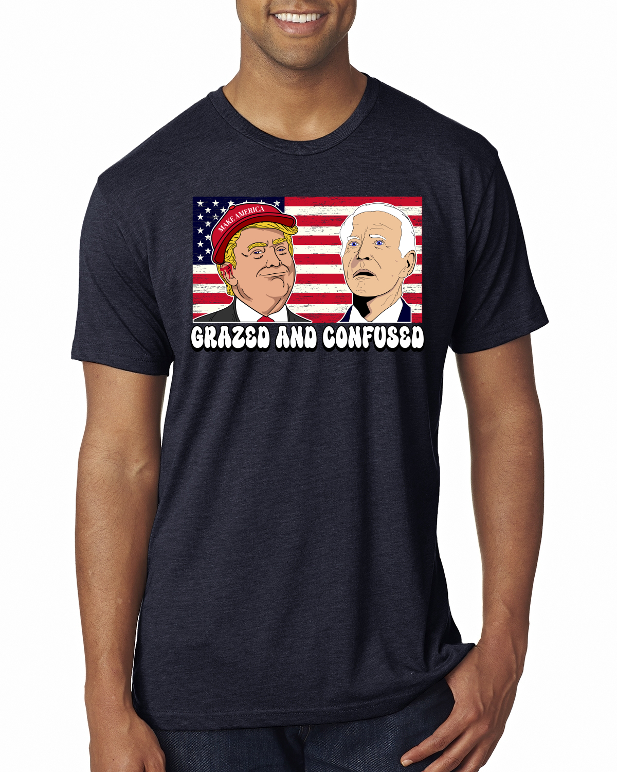 Grazed and Confused Trump Biden Funny Dazed Movie Mens Premium T-Shirt - Bild 5 von 8