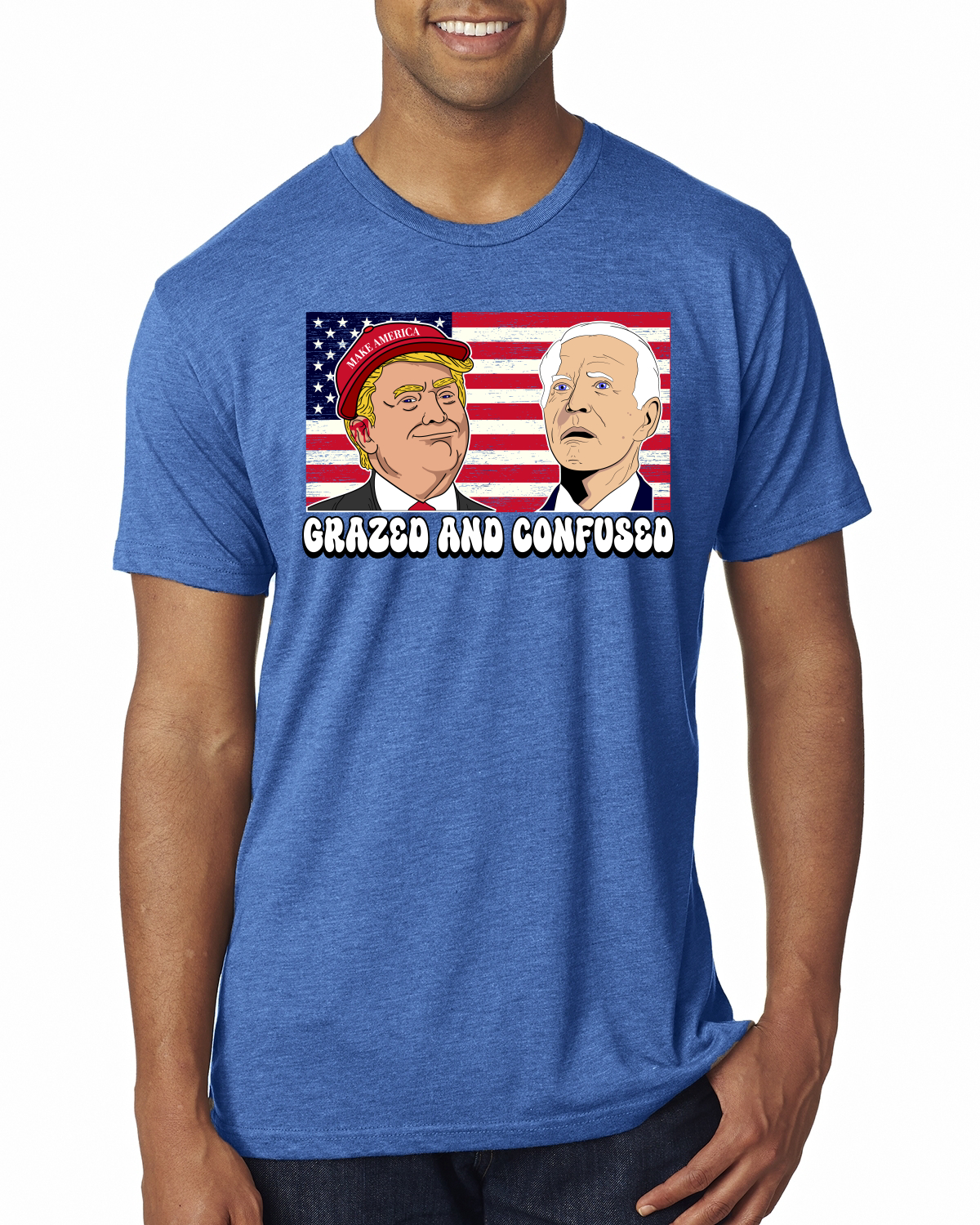 Grazed and Confused Trump Biden Funny Dazed Movie Mens Premium T-Shirt - Bild 7 von 8