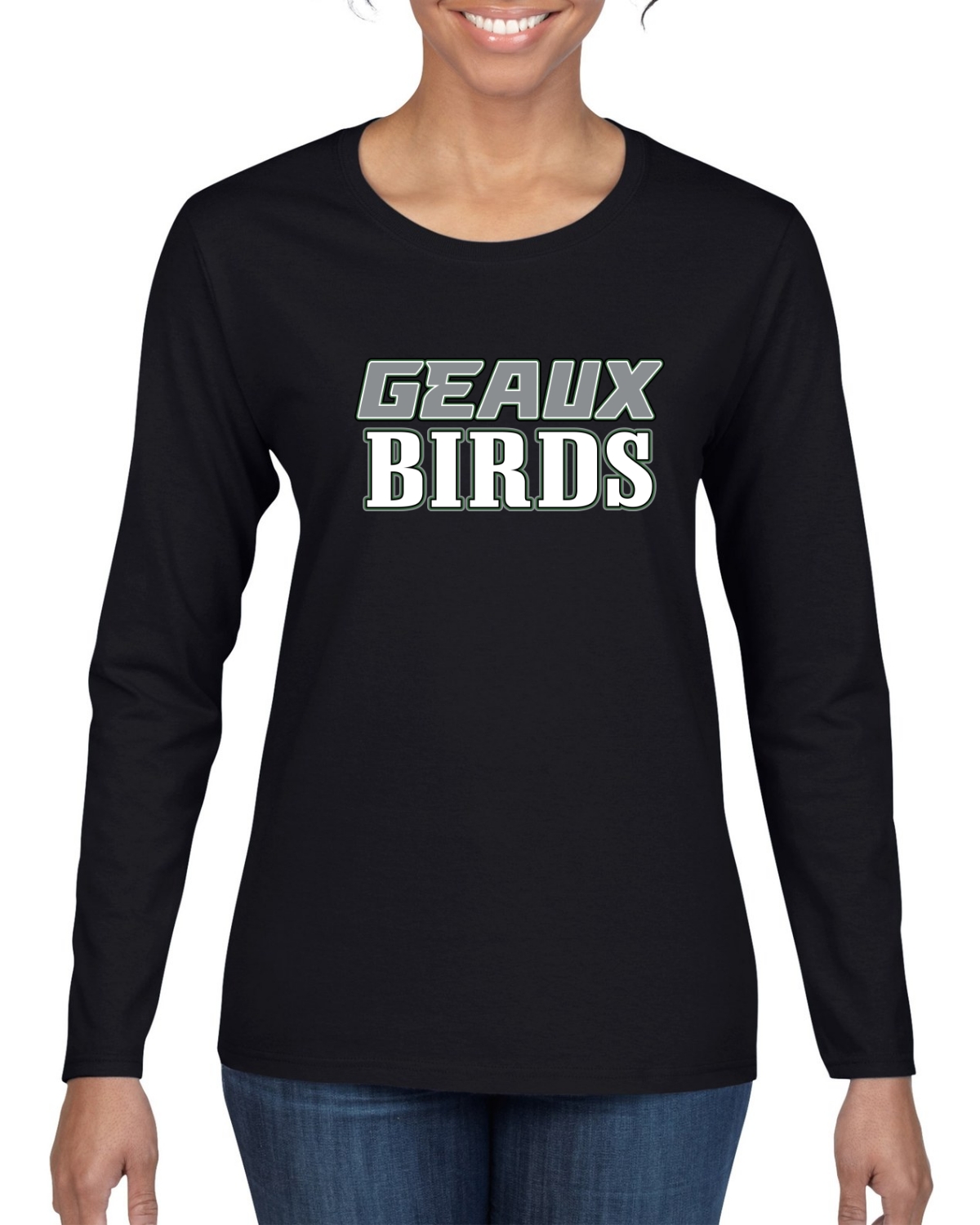 Geaux Birds Classic Philly Football New Orleans NOLA Sports Womens Long Sleeve