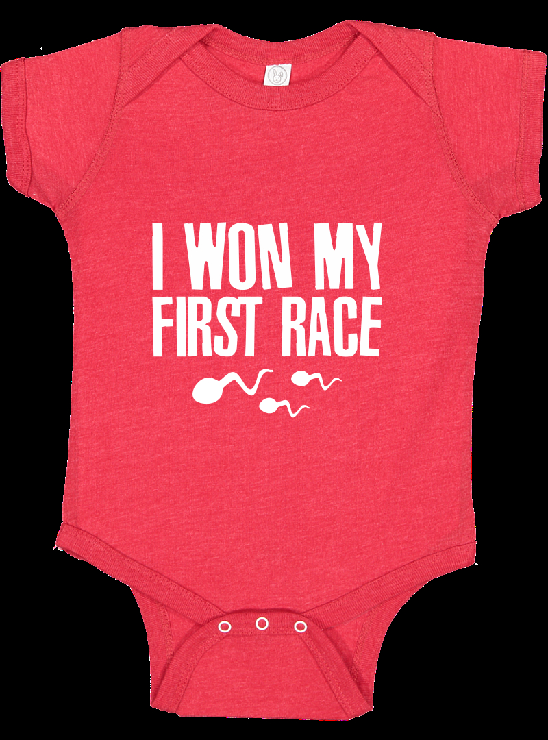 I Swam Fastest Baby Sperm Bodysuit Creeper New Adorable Gift